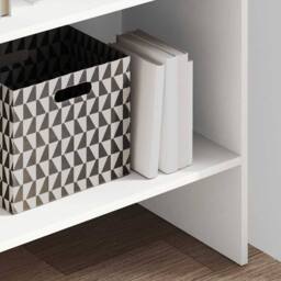 Berkfield Home Book Cabinet White 60x35x180 cm Engineered Wood - Size: 60 x 35 x 180 cm - thumbnail 3