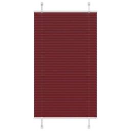 Berkfield Home Pleated Blind Bordeaux Red 75x100 cm Fabric Width 74.4 cm Polyester - thumbnail 2