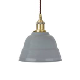 SE Home French Grey Lincoln Pendant Light - Antique Brass - Brown Twisted - thumbnail 1