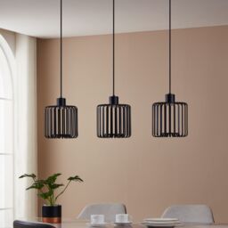 Eglo Ginestrone-Z Black Steel RGB 3 Light Pendant Light - thumbnail 2