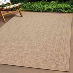 Berkfield Home Rug ZIZUR 100x200 cm Jute Look Indoor & Outdoor in Brown - Size: Medium - thumbnail 2