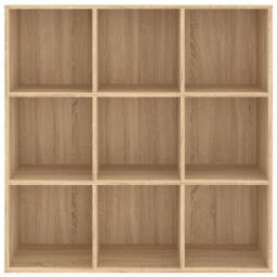 Berkfield Home Classic Book Cabinet Sonoma Oak 98x30x98 cm Engineered Wood in Light Tan - Size: 98 x 30 x 98 cm - thumbnail 4