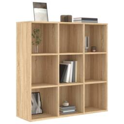 Berkfield Home Classic Book Cabinet Sonoma Oak 98x30x98 cm Engineered Wood in Light Tan - Size: 98 x 30 x 98 cm - thumbnail 1