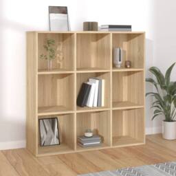 Berkfield Home Classic Book Cabinet Sonoma Oak 98x30x98 cm Engineered Wood in Light Tan - Size: 98 x 30 x 98 cm - thumbnail 2