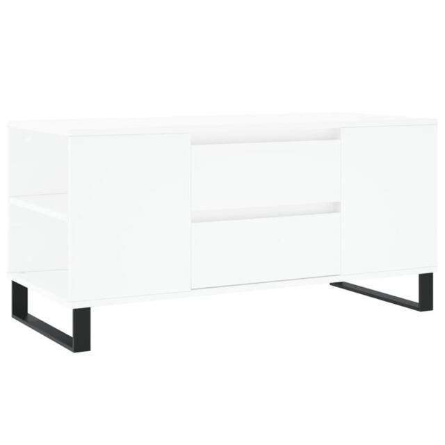 Berkfield Home Coffee Table White 102x44.5x50 cm Engineered Wood - image 1