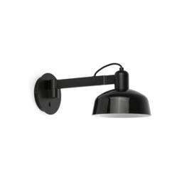 Netlighting Tatawin Arm Dome Wall Lamp Gloss Black 1x E27
