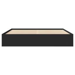 Berkfield Home Bed Frame without Mattress Black 180x200 cm Super King Engineered Wood - thumbnail 5