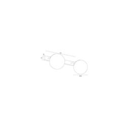 Netlighting Satelite Outdoor Twin Globe Wall Lamp Graphite Lister Chrome IP44 in Grey - thumbnail 2
