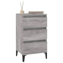Berkfield Home Durable Bedside Cabinet Grey Sonoma 40x35x70 cm Engineered Wood - Size: 40 x 35 x 70 cm - thumbnail 4