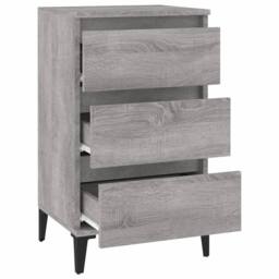 Berkfield Home Durable Bedside Cabinet Grey Sonoma 40x35x70 cm Engineered Wood - Size: 40 x 35 x 70 cm - thumbnail 6