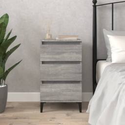 Berkfield Home Durable Bedside Cabinet Grey Sonoma 40x35x70 cm Engineered Wood - Size: 40 x 35 x 70 cm - thumbnail 2