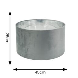 ValueLights Reni Pale Grey Velvet with Chrome Inner Easy Fit Lamp Shade & Bulb - Size: Large - thumbnail 9