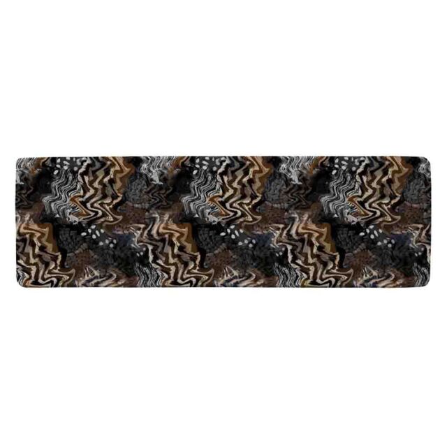 Benjamin Tate Design African Print Runner Rug in Natural - Size: 67 cm x 230 cm - image 1