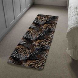Benjamin Tate Design African Print Runner Rug in Natural - Size: 67 cm x 230 cm - thumbnail 4