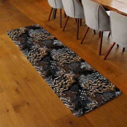 Benjamin Tate Design African Print Runner Rug in Natural - Size: 67 cm x 230 cm - thumbnail 2