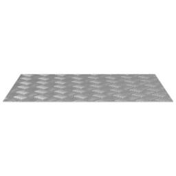 Berkfield Home Modern Aluminum Checker Plates 2 pcs Anti-Slip 70x50 cm in Silver - Size: Medium - thumbnail 4