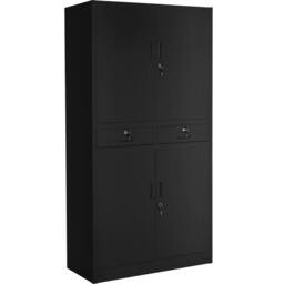 tectake Filing Cabinet Cosmo in Black - Size: 1 Pack