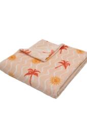 Fusion 'Soleil' Fleece Throw in Coral - Size: 120 cm x 150 cm - thumbnail 2