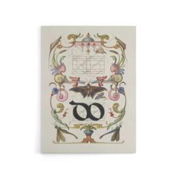 "Artery8 Ligature Guide with Butterfly Calligraphy Canvas Wall Art Print in White - Size: W18"" x H24""" - thumbnail 1