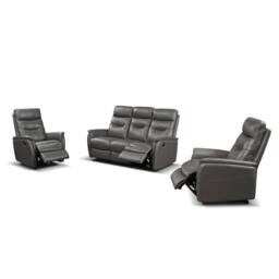 Home Garden Direct Medusa Recliner Sofa Set Power Reclining Sofas in Grey - Size: 3 Seater - thumbnail 9