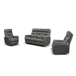 Home Garden Direct Medusa Recliner Sofa Set Power Reclining Sofas in Grey - Size: 3 Seater - thumbnail 8