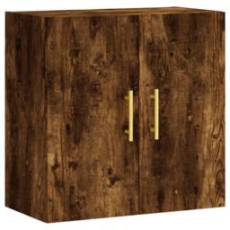 Berkfield Home Wall Cabinet Smoked Oak 60x31x60 cm Engineered Wood in Brown - Size: 60 x 31 x 60 cm - thumbnail 1