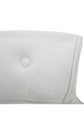 Velvet Soft Seat Low Back Vanity Stool Dressing Table Chair in Light Grey - thumbnail 5