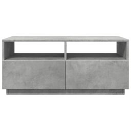 Berkfield Home Coffee Table with LED Lights Concrete Grey 90x49x40 cm - Size: 90 x 49 x 40 cm - thumbnail 5