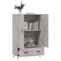 Berkfield Home Highboard Grey Sonoma 69.5x31x115 cm Engineered Wood - thumbnail 3