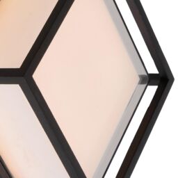 Lucide 'SINGA' Non Dimmable Stylish Water Resistant Outdoor LED Wall Light in Black - thumbnail 3