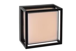 Lucide 'SINGA' Non Dimmable Stylish Water Resistant Outdoor LED Wall Light in Black - thumbnail 1