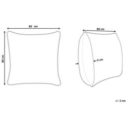 Wyld and Coco Low Duck Feather & Down Pillow 80 x 80 cm Premium Cotton in White - Size: King Pillow Case - thumbnail 4