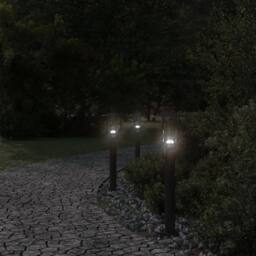 Berkfield Home Outdoor Floor Lamps 3pcs Black 60 cm Stainless Steel - thumbnail 1