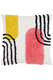 Heya Home Elmer 100% Cotton Tufted Cushion - Size: 45 cm x 45 cm