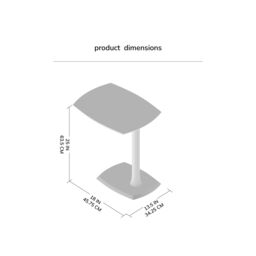 MH London C-Shaped Solid Mango Wood Sofa Side Table, End Table for Living Room & Bedroom - Ellis in Walnut - thumbnail 3