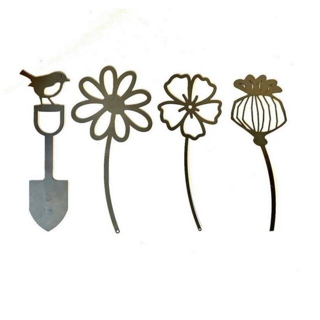Poppyforge 300 mm 2D Pot Decor (Set of 4) - Bare Metal/Ready to Rust in Grey - image 1