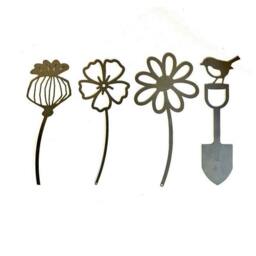 Poppyforge 300 mm 2D Pot Decor (Set of 4) - Bare Metal/Ready to Rust in Grey - thumbnail 2