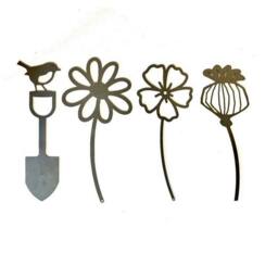 Poppyforge 300 mm 2D Pot Decor (Set of 4) - Bare Metal/Ready to Rust in Grey - thumbnail 1