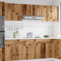 Berkfield Home Hanging Cabinet Old Wood 50x31x60 cm Engineered Wood in Brown - Size: 50 x 31 x 60 cm - thumbnail 1