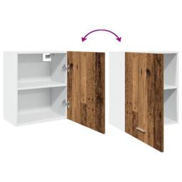Berkfield Home Hanging Cabinet Old Wood 50x31x60 cm Engineered Wood in Brown - Size: 50 x 31 x 60 cm - thumbnail 8