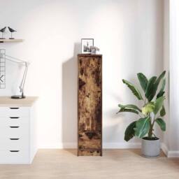 Berkfield Home Highboard Smoked Oak 29.5x34x119.5 cm Engineered Wood in Brown - thumbnail 3