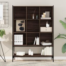 Berkfield Home Bookcase Brown Oak 102x30x141.5 cm Engineered Wood - thumbnail 3