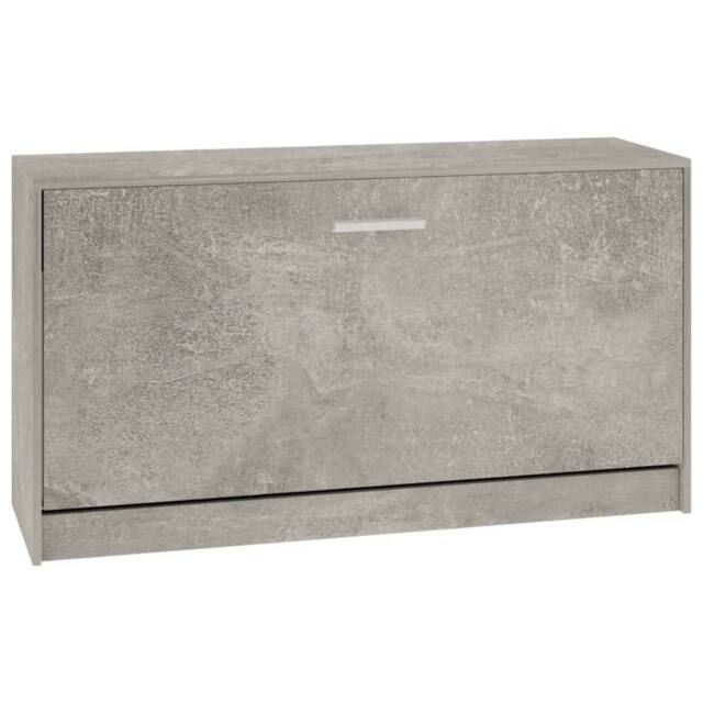 Berkfield Home Shoe Bench Concrete Grey 80x24x45 cm Engineered Wood - Size: 80 x 24 x 45 cm - image 1