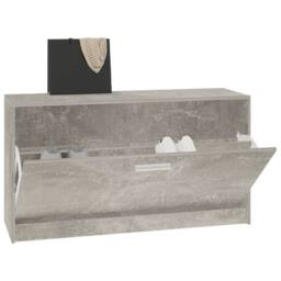 Berkfield Home Shoe Bench Concrete Grey 80x24x45 cm Engineered Wood - Size: 80 x 24 x 45 cm - thumbnail 4