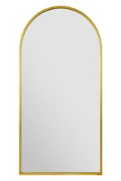"MirrorOutlet The Arcus Gold Framed Arched Leaner/Wall Mirror 71"" X 35"" (180CM X 90CM) - Size: 1 Pack" - thumbnail 2