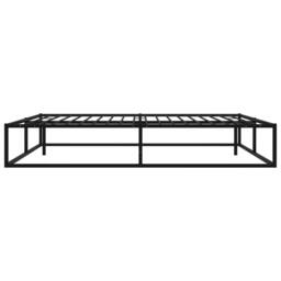 Berkfield Home Elegant Bed Frame Black Metal 140x200 cm - thumbnail 4