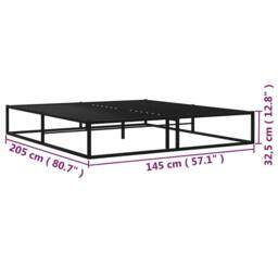 Berkfield Home Elegant Bed Frame Black Metal 140x200 cm - thumbnail 7