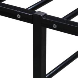 Berkfield Home Elegant Bed Frame Black Metal 140x200 cm - thumbnail 5