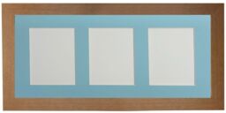 Frames & Mirrors 4U Metro Vintage Wood Frame with Blue Mount A3 Image Size A4 in Walnut - thumbnail 4