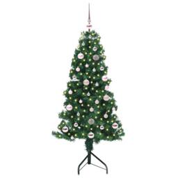 Berkfield Home Corner Artificial Christmas Tree Green 150 cm PVC & Metal - thumbnail 2